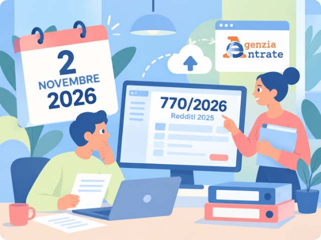 Prevista per il 2 novembre la scadenza del 770/2026